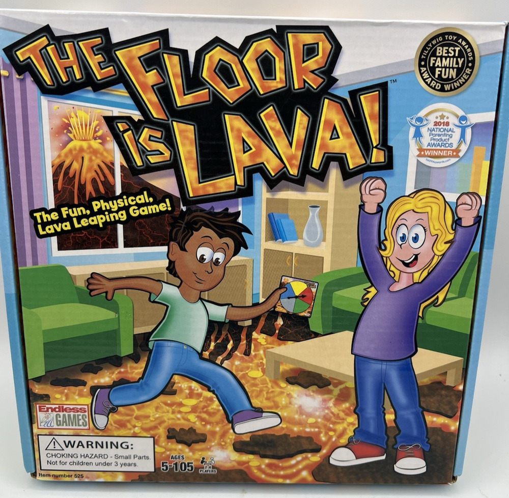 The Floor Is Lava Family Board Game Endless Games Ages 5-105 New Fun